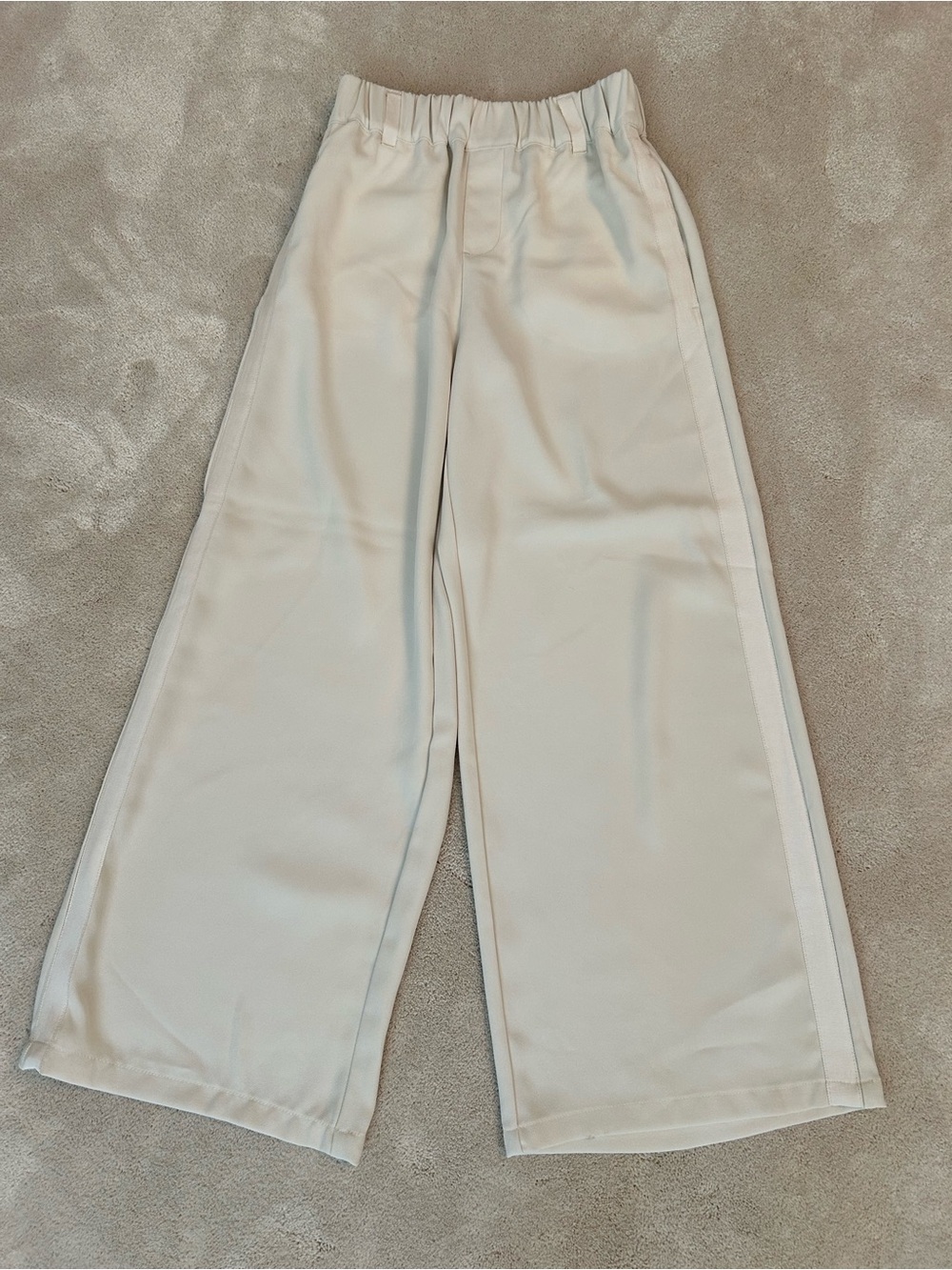 Anthropologie Wide-Leg casual trousers in Cream XXS